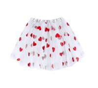 Jupe Patineuse Filles Jupon Taille lastiquée Jupes Toiles Tutus Tulle Moelleux Jupe-Short Tenue Danse Crinoline Superposées pour Enfant 4-14 Ans