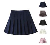 Jupe plissée élastique taille haute pour uniforme scolaire avec short de sécurité pour enfants, style décontracté, classique, uni, princesse Y2K, élégante, danse, fête, noir foncé, 2-3 ans