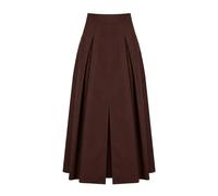 Jupe plissée en toile parachute femme Rinascimento Marron S
