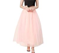 Jupe plissée en tulle pour femme avec empiècements en maille - Élégante jupe élégante pour les occasions festives et les événements spéciaux, d, taille unique