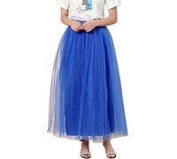 Jupe plissée en tulle pour femme avec empiècements en maille - Élégante jupe élégante pour les occasions festives et les événements spéciaux, g, taille unique