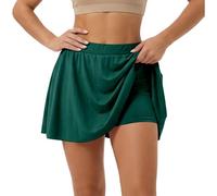 Jupe Plissee Femme Courte,Jupe D'éTé DéContractéE avec Short IntéGré Coupe TrapèZe Fluide Taille Haute IdéAle pour La Plage Les ActivitéS De Plein Air Et Le Quotidien