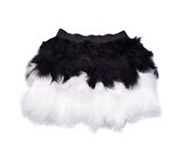 Jupe Plissee Femme, Jupe VêTements De ScèNe EuropéEns Et AméRicains pour Femmes Courte à Plumes Demi-Jupe