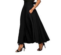 Jupe Plissée Femme Taille Haute, Jupe Longue Femme Fluide Décontracté Coupe Ample Couleur Unie Chic Et Élégants De Tous Les Jours Confortable Passe-Partout Style Tempérament Streetwear Skirts