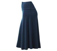 Jupe Plissée High Waist Plus Size Pleated Skirt Solid Color Loose Flowing Dress Women's Skirts(Blue 2,XX-Large)
