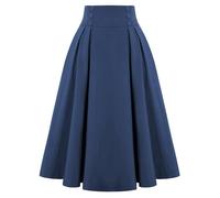 Jupe PlisséE Longue Femme,Costume Medieval Femme Grande Taille Jupe Longue Chic Et Elegant Taille Haute DéContractéE Couleur Unie Coupe TrapèZe Vintage Skirt De Palais RéTro
