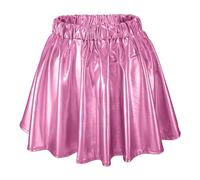 Jupe plissée métallique pour femme - Mini jupe patineuse - Costume de festival - Jupe plissée évasée - Sexy - Taille haute - Coupe trapèze argentée - Jupe de carnaval - Jupe de danse Y2K - Costume de