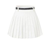 Jupe plissée Taille Haute Double épaisseur for Femme, idéale for Le Sport, Golf, la Gym, Course à Pied, Yoga, l'entraînement FüR Tennis, Golf, Laufen(White,M)