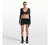 Jupe portefeuille NikeSKIMS Stretch Knit pour femme NSKM OBSIDIAN L