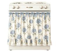 Jupe pour cuisinière - 76x56 Cm Mélange Coton Ruban Noué | Drapé De Jupe De Four Pour Porte | Pour Lave-Vaisselle Placard Électroménager Maison Appartement Chalet Pendaison Crémaillère Fête Vacances