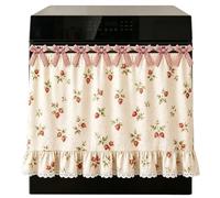 Jupe pour cuisinière,77x55 cm Rubans rustiques en mélange de coton,Jupe Cuisinière Drapé Accessoires Cuisine - Pour Intérieur, Maison, Restaurant, Gîte, Hôtel, Lave-Vaisselle, Placard,
