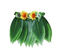 Jupe pour femme, avec crochet et œillet plat sur le devant, en polyester, pour un usage quotidien ; avec détails de design, y compris jupe à fleurs et feuilles, kit d'accessoires de costume, bas