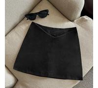 Jupe pour mini pour femme Élastique Couleur Unie Été Jupe pour(Black M) | Taille haute cintrée, design moulant, tissu polyester souple, idéal pour club et soirée
