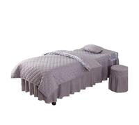 Jupe pour table de massage 4 pièces ensembles de literie matelassés for Salon beauté Massage Spa utilisation linge lit draps couvre-lit jupe taie d'oreiller housse couette(Color 1,60x180)