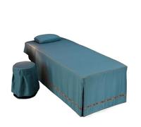 Jupe pour table de massage Drap de lit for Table Massage, Salon beauté, avec jupe à trous, couverture complète for SPA(Color-15,Square head 60x180cm)