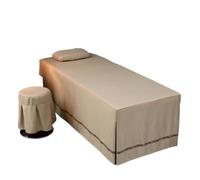 Jupe pour table de massage Drap de lit for Table Massage, Salon beauté, avec jupe à trous, couverture complète for SPA(Color-16,Square head 70x185cm)