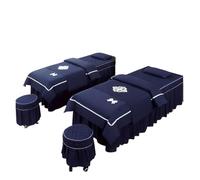 Jupe pour table de massage Ensembles de couvertures lit Massage for Salon beauté, jupe Spa avec trou, taie d'oreiller, housse tabouret, couette, 4 pièces(Color 11,185x70cm)