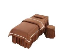 Jupe pour table de massage Ensembles de literie for Salon beauté, Spa Massage, Table, jupe lit, taie d'oreiller, housse tabouret, couette, 4 pièces(Color 17,185x70cm)