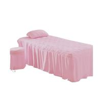 Jupe pour table de massage Jupe de couvre-lit Table massage, housse, avec trou for le visage, drapé lit 1 drap simple (avec taie d'oreiller)(Color 12,190x80cm Bedspread)