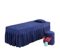 Jupe pour table de massage Salon de beauté couvre-lit + taie d'oreiller 2 pièces ensemble SPA Massage Table drap lit jupe avec trou(Color 25,80x190)