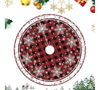 Jupe Sapin de Noël 120 cm, Couverture Décorative d'arbre, Base Décoration Ornement Maison Fête, Tapis Tablier Rouge Couvre Pied-D