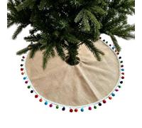 Jupe Sapin de Noël Vintage Cache-Pied en Jute Naturel Style Ferme avec