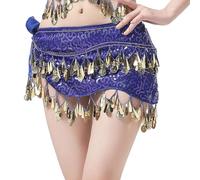 Jupe Sequin ÉCharpe De Hanche à Franges De Sequins pour La Danse Orientale Et Le Jazz OrnéE De Pompons éLéGants IdéAle pour Les Spectacles Et Les EntraîNements