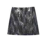 Jupe Sequin Jupe Paillette Femme Rouge Sequins Short A Rose Robe Disco Verte Skirt Belly Dance Costume Ruffle Waterfall High Low Maxi Tenue Festival Jaune Volant Taille Haute Danse Orientale Xl Noir