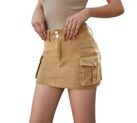 Jupe Sexy Femme- Jupe Mi Longue Plissée Droite Courte Casual pour Idéale Au Quotidien pour L'éTé Et L'Automne À Porter avec des Hauts AjustéS Et des Baskets Danse