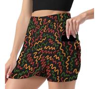 Jupe-Short athlétique Taille Haute pour Femme, Motif Happy Juneteenth Freedom Day