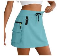 Jupe Short Cargo de avec Poches, la Randonnée pour Femme, Habillée et Décontractée pour l'été Jupe de Sport Multifonctionnelle Entraînement Respirante