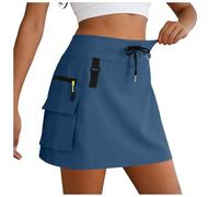 Jupe Short Cargo de avec Poches, la Randonnée pour Femme, Habillée et Décontractée pour l'été Jupe de Sport Multifonctionnelle Entraînement Respirante