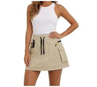 Jupe Short Cargo de avec Poches, la Randonnée pour Femme, Habillée et Décontractée pour l'été Jupe de Sport Multifonctionnelle Entraînement Respirante
