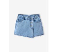 Jupe short en jean asymétrique fille bleu clair 8A