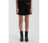 Jupe-short en jean taille haute avec chaînette femme QS Noir 40
