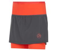 La Sportiva - Swift Ultra Skirt 5" W - Jupe running femme Carbon / Cherry Tomato - S