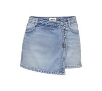 ONLY Femme Skort (short-jupe) tendance en jean boutonné avec poches Bleu clair Taille XS