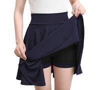 Jupe Short Femme Taille Haute- Jupe Plissée Couleur Unie Sport 2 en 1 Classiques Fluide Élasticité Comfortable Simple Comfortable Chic Et Élégants De Tous Les Jours Casual De Jogging Skirt