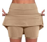 Jupe Short Femme Taille Haute Solide Tennis Golf EntraîNement Sports Pantskirts pour Yoga Gym Dance Running Ventre Plat Jupette, Pantacourt Femme éTé