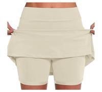 Jupe Short Femme Taille Haute Solide Tennis Golf EntraîNement Sports Pantskirts pour Yoga Gym Dance Running Ventre Plat Jupette, Jupes-Shorts Femme éTé