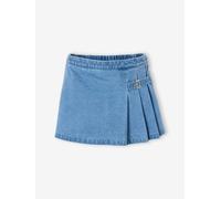 Jupe short fille plissée bleu moyen 8A