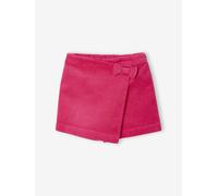 Jupe short fille velours fuchsia 3A