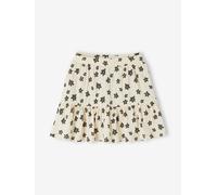 VERTBAUDET Jupe Short Motifs Fleurs Fille écru 5A