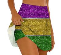Jupe Soiree Femme, Jupe Jupe-Short De Sport DéContractéE à Imprimé Sequins Carnaval Taille éLastique Et Double éPaisseur