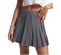 Jupe Superdry Vintage Pleated Mini Skirt, Micro Check, M - Femme - Rose XS