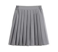 Jupe tendance pour femme, jupe plissée unie, jupe académique, tempérament sexy, jupe d'école, jupe décontractée pour femme, gris, XXL