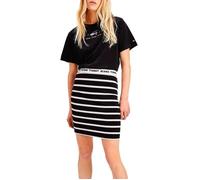 Jupe Tommy Jeans Bodycon rayé Noire pour Femme S