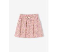 Jupe tournante imprimée fille rose pâle 5A