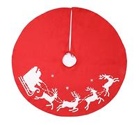 Jupe Traditionnelle de Noël - Couvre Pied Sapin Rond - Tapis de Fête pour Décorations de Joyeux Noël - 100cm