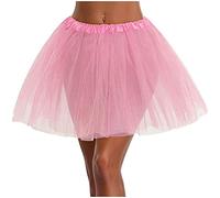 Jupe trapèze pour femme - Jupe tutu en tulle de couleur unie pour femme - Taille élastique - Mini jupes sexy et fines pour femme pour disco, rave, soirée, fête, jupe crayon fluide superposée pour